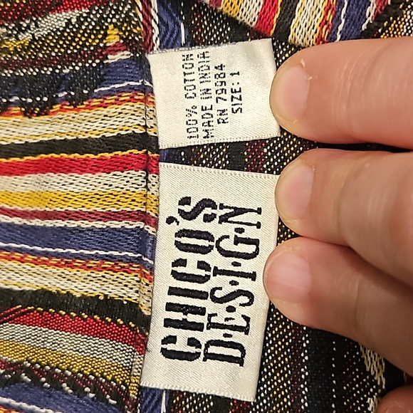 Chicos Design Blazer Aztec Woven Design, Size 1 - Picture 6 of 9
